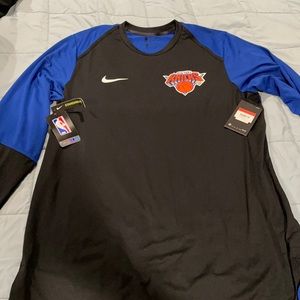 Nike New York Knicks Basketball Warm Up Shirt L